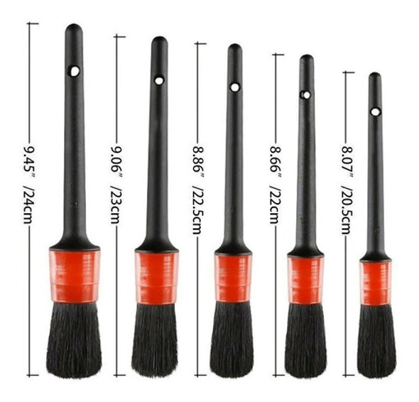 Kit De 5 Cepillo Pinceles Detallado Interior 10 12 14 16 18 1