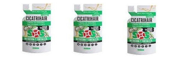 Doypack  Cicatrihair De Keratina Macadamia Y Coco X 3u 250g 0
