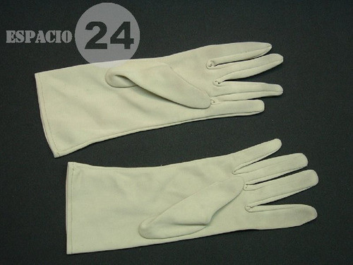 Guantes Para Dama De Nylon 100% T 7 1/2 Color Beige Usados. 1