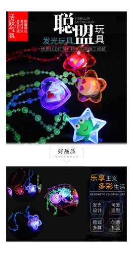 12 Collares Luminosos Cotillón Con Luces Led Silverled 1