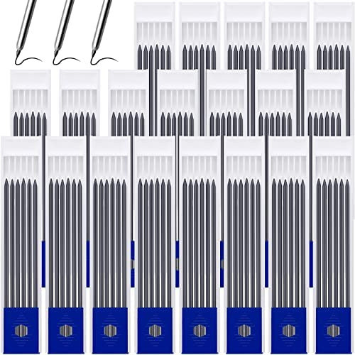 Zhehao 120 Peças 2,8 Mm Lápis De Carpinteiro Recargas Preto 0