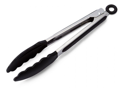 Pegador De Silicone E Aço Inox Cozinha Churrasco Preto 29 Cm 0
