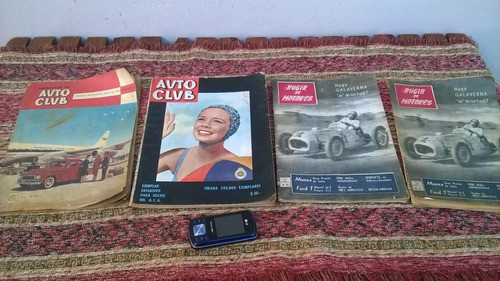 Lote De 4 Antiguas Revistas Auto Club Aca Rugir De Motores 0