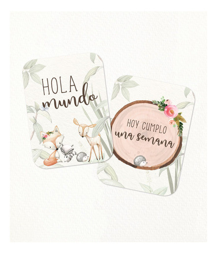 Tarjetas Cumple Mes Bebé - Regalo Nacimiento 0