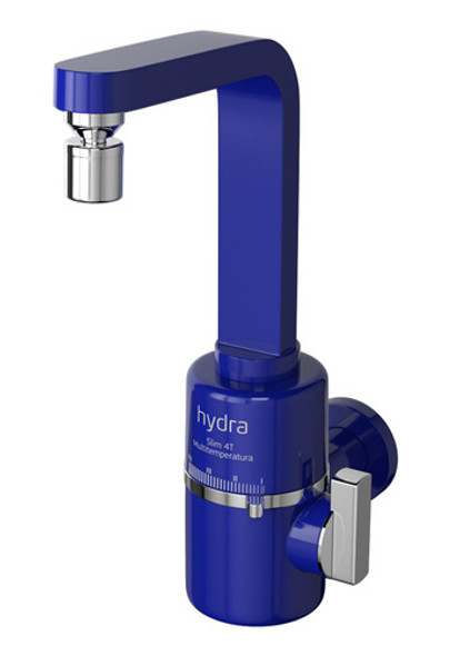 Torneira Elétrica Hydra Slim 4t Azul De Parede 127v 0