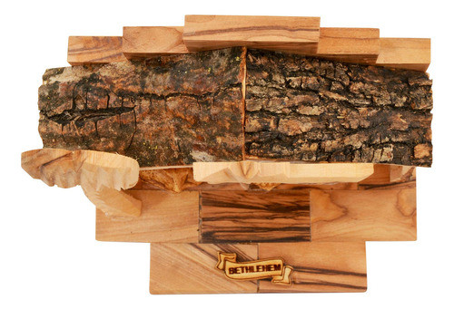 Juego De Pesebre De Madera De Olivo Con Figuras | Estable De 1