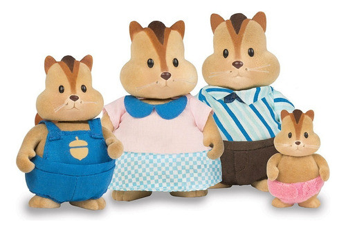 Lil Woodzeez Set Familia Ardillas 6158 X4 Figuras Animales 1
