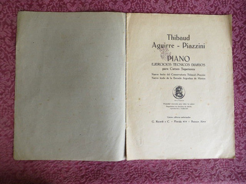 Thibaud Aguirre Piazzini Piano Ejercicios Diarios Partitura 1