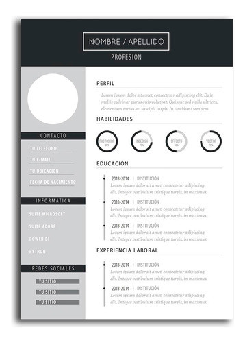Cv Curriculum Personalizado Profesional + Carta -modelo 010- 0