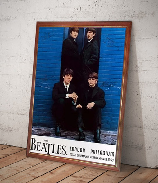 Los Beatles Poster Firmado Palladium 1963 Enmarcado 0
