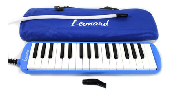Flauta Melódica Leonard De 32 Notas Con Funda - Color Azul 0