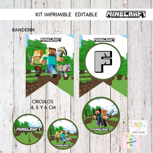 Kit Imprimible _ Minecraft 1