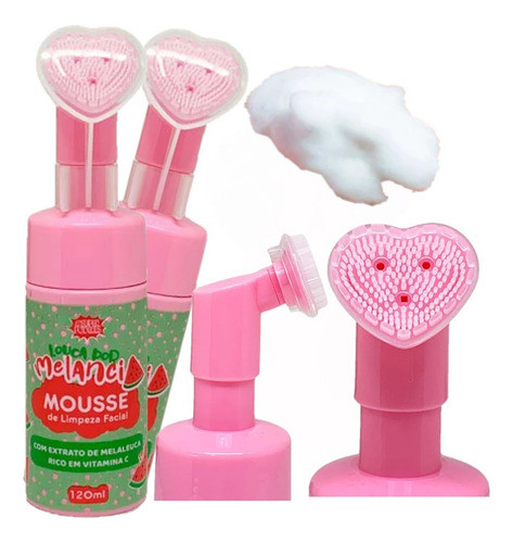 12 Mousse Facial Melancia Coracao Sp90 Super Poderes Ataca S 1