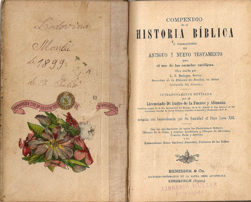 Compendio De Historia Biblica - Benziger & Co. 0