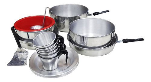 Marmita Brogas 6 Personas Camping Set Cocina 22 Piezas 0