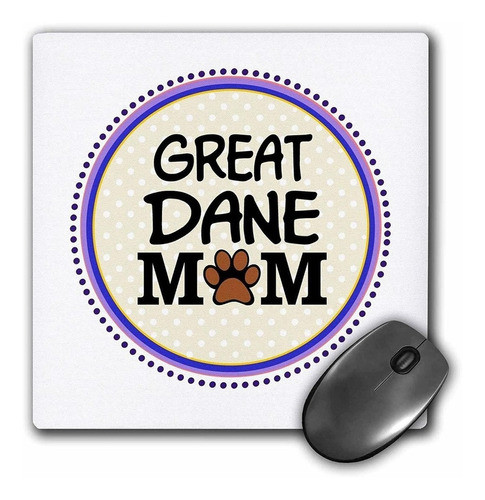 3drose Llc 8 x 8 x 0.25 inches Mouse Pad, Gran Danés Perr 0