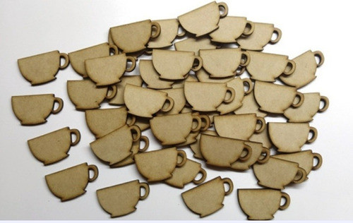 20 Tazas 2cm Mdf Fibroracil Formas Decoración Souvenirs 0