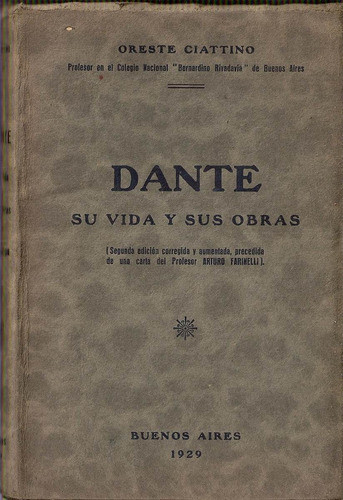 Dante - Ciattino - Buenos Aires 1929 0