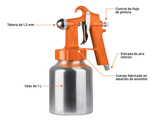 Pistola Baja Presión 1 Lt Truper Serie 200 S.bel-la 1