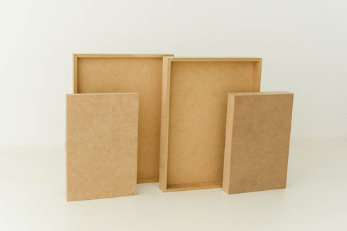 Base Bastidor Cuadro Fibrofacil P/ Pintar 20x40x2cm X 4u 1