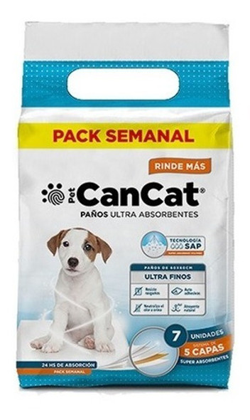 Pack Paño Cancat Pañal Entrenamiento 60x60 Cm 21u Pet Cuenca 0