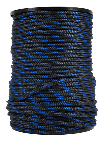 Cuerda Trenzada Hueca 14mm Negra Y Azul X Rollo 170mts 0