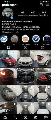 Reparación Cortina Techo Corredizo Peugeot 308 1