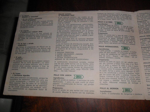 El Pollo,usted Y Cargil Receta Recetario Costa De Oro Hindu 1