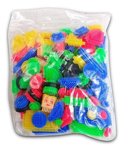 Daki Bolsa 112 Piezas Bloques Caritas Y Ruedas Ploppy 117208 1