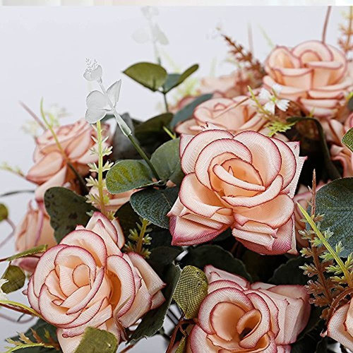 Yiliyajia Flores Artificiales En Jarrón, Decoración De Centr 1