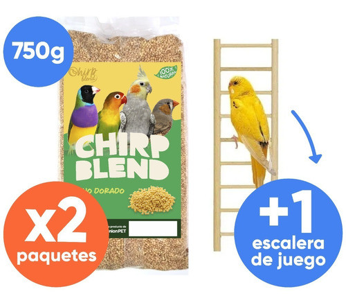 Mijo Entero Cotorritas Agapornis Diamantes Manones 750 Gr 1