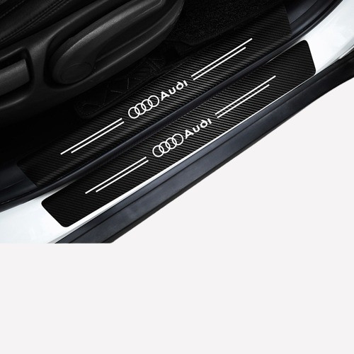Protector De Zócalo Audi 4 Piezas Fibra De Carbono Adhes. 3m 0