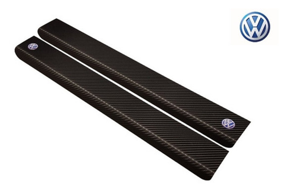 Cubre Zocalos Carbono Volkswagen Gol Power 2pt Logo Resinado 0
