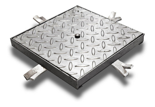 Tapa Camara Ch. Antideslizante 30 X 30cm Galvanizada Ed-tp300g 0