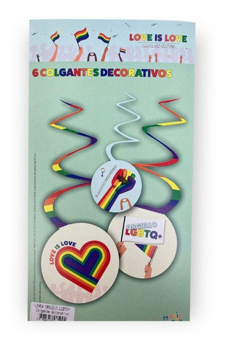Lgbtq+ Colgante  Decorativo X 6 Unidades 0