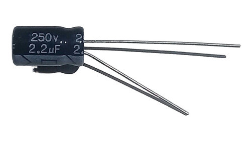 Capacitor Electrolítico 2,2 Uf/250v 6x12 Mm 105°c. Pack X 25 0