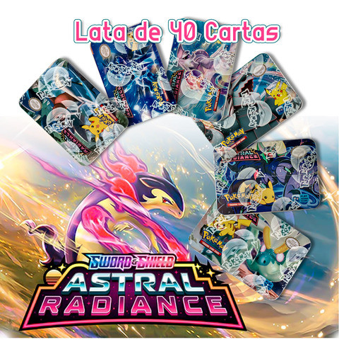 Cartas Pokémon  - Lata 42 Cartas Tcg - Atrápalos Ya 0