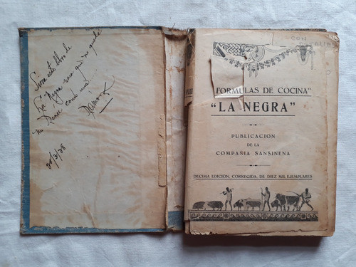 Formulas De Cocina - La Negra - Compania Sansinena 1927 1