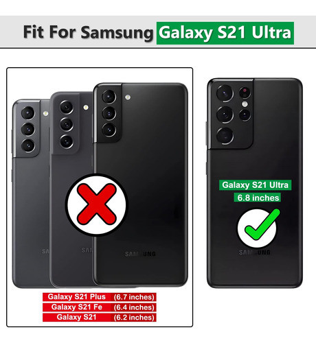 Funda Protectora Para Galaxy S21 Ultra Negro 1