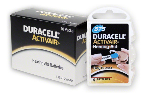 Duracell Activair Easy Tab Tamao 675(40bateras) 0