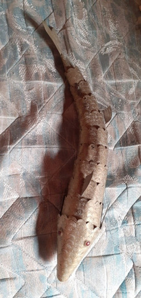 Pez De Alpaca Articulado Antiguo 0