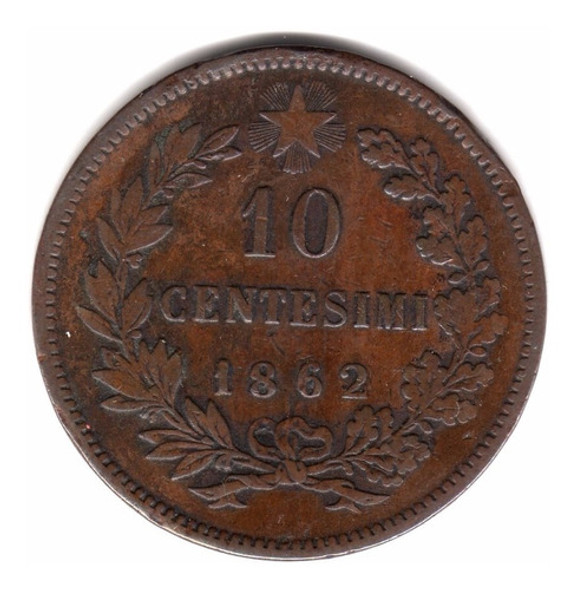 Moneda Italia Reino 10 Centesimi 1862 (paris) Km#11.2 Rara 0 Moneda Italia Reino 10 Centesimi 1862 (paris) Km#11.2 Rara 0