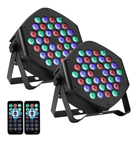 Lunsy Rgb Stage Lighting 2pack, 36led Dj Par Lights, Uplight 0