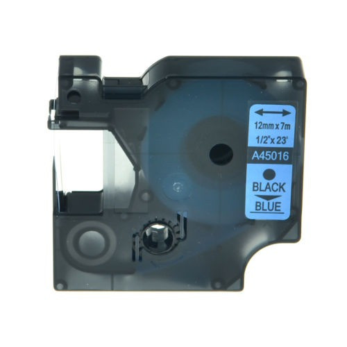 4pk 45016 Negro En La Cinta De Sello Azul Para Dymo D1 Label 1