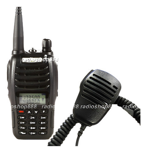 Uv-b6 136-174/400-470mhz Fm Portátil Led Radio 5w + Mano Mic 1