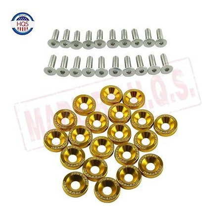20 Piezas Aluminio Oro Defensa/parachoques Arandela/tornillo 1