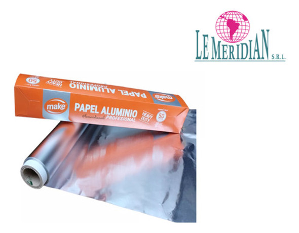 Rollo Papel Aluminio Profesional Make X 50 Mts 1 Rollo Papel Aluminio Profesional Make X 50 Mts 1
