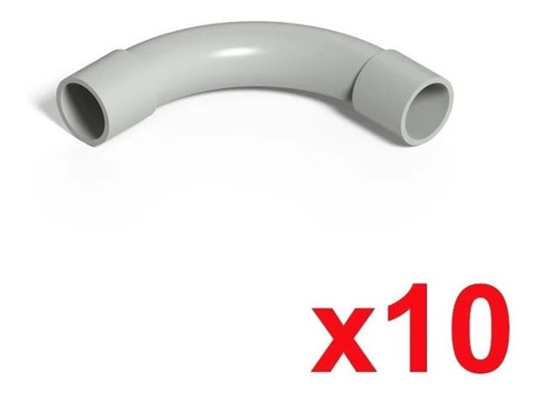 Curva De Pvc Genrod Para Caño Rigido 25 Mm X 10 Unidades 1