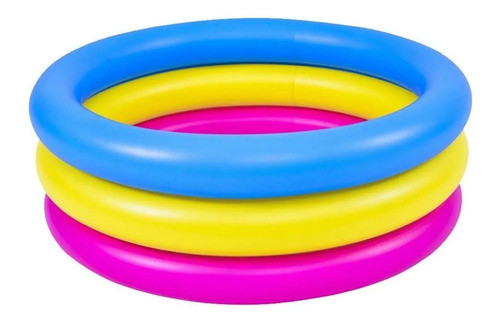 Pileta Redonda Inflable 3 Anillos Circular Chicos 76x25 Cm 0