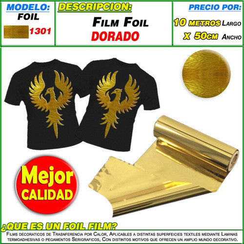 Foil Textil Dorado Serigrafico Moritzu Aplicado Estampadora 1